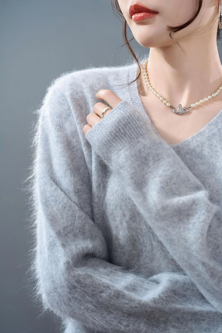 Women's cashmere sweater, brushed
