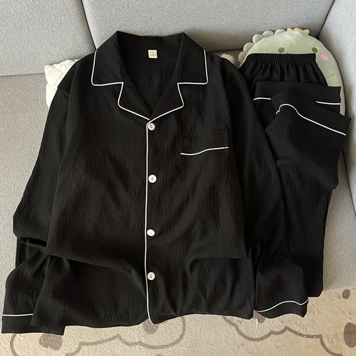 Men's pajama set made of cotton muslin