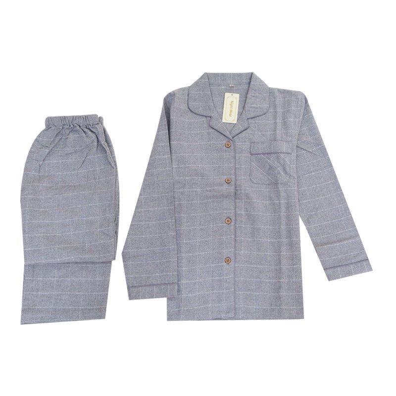 Padded cotton pajamas for men, checkered