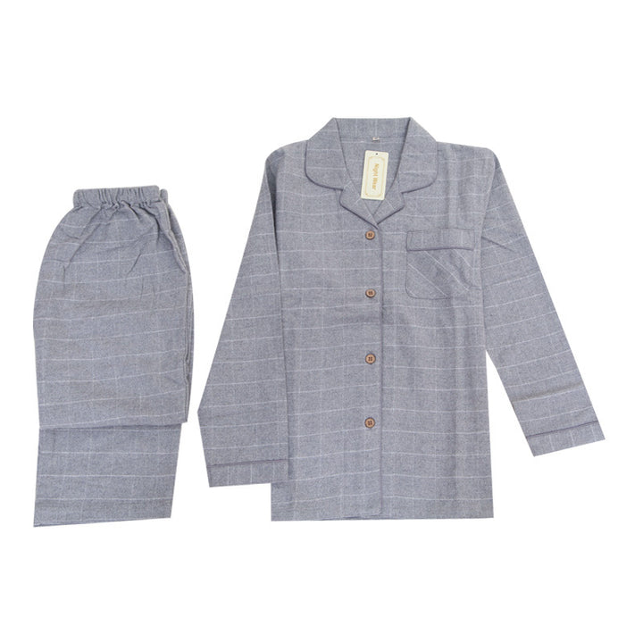 Padded cotton pajamas for men, checkered