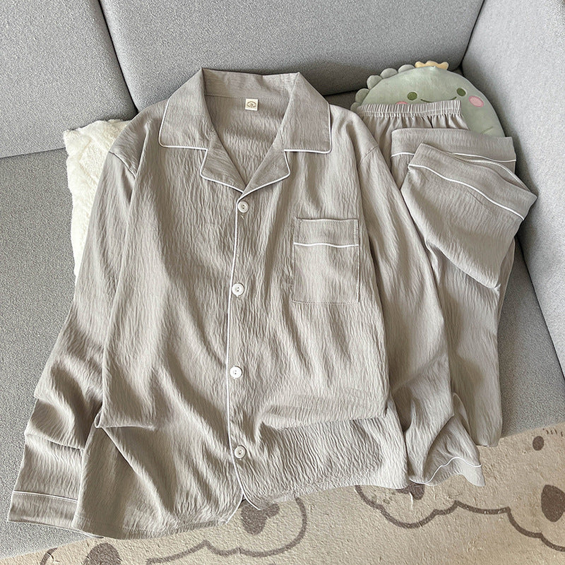 Men's pajama set made of cotton muslin