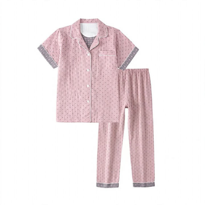 Cotton pajamas, double gauze, long sleeves, unisex