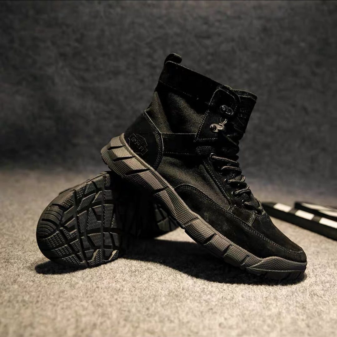 Men's Martin boots made of genuine leather, ankle-high