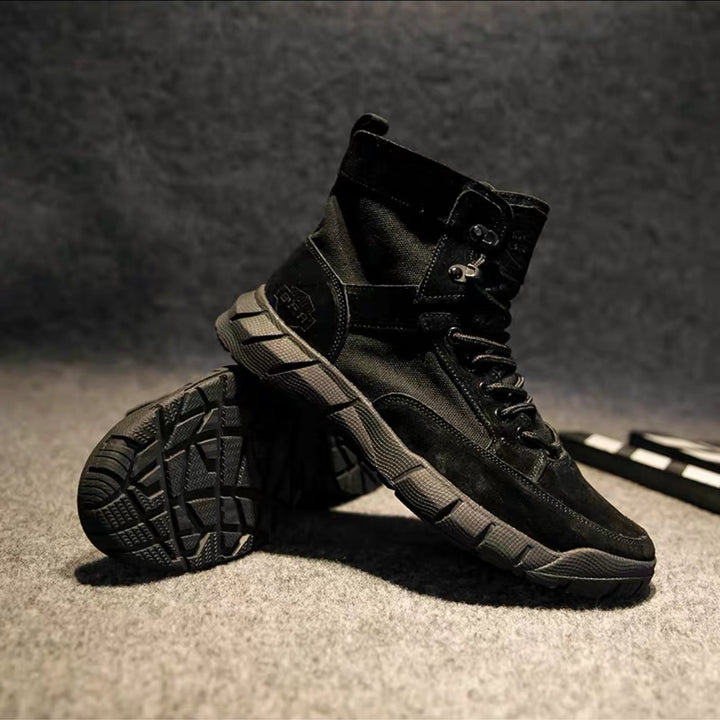 Men's Martin boots made of genuine leather, ankle-high