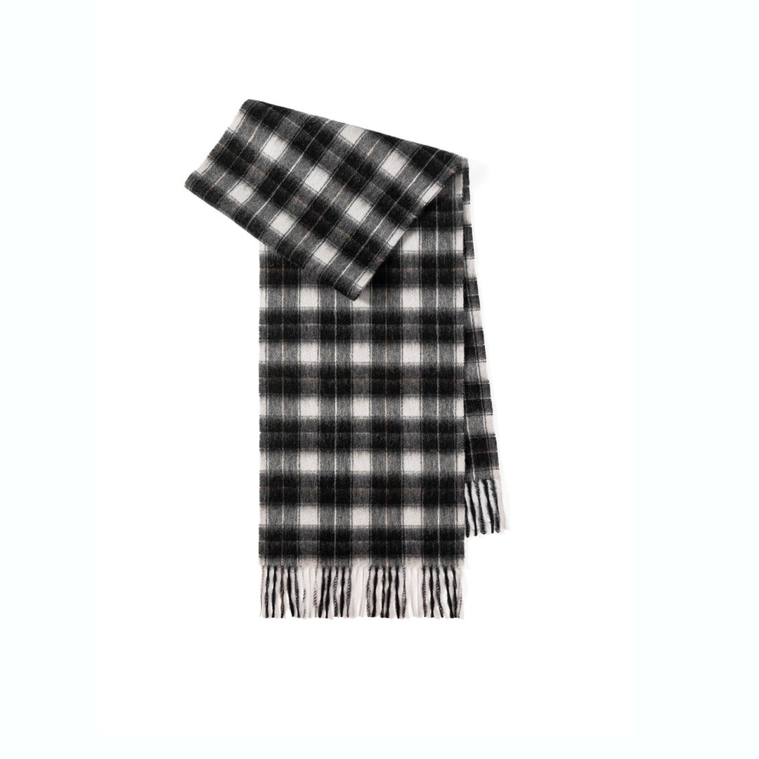 Wool scarf made of 100% wool with fringes, 180x30cm