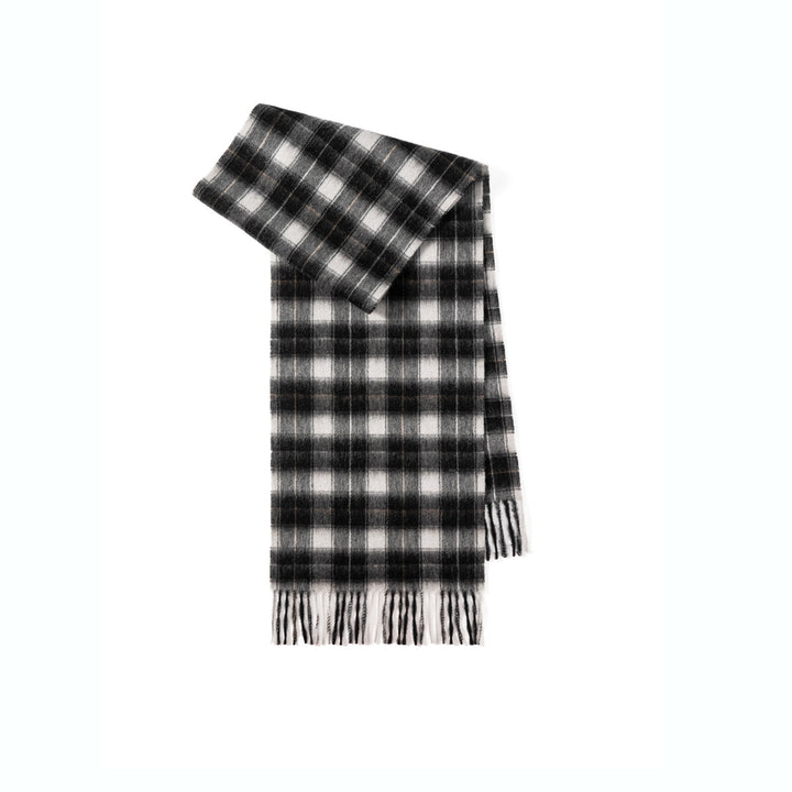 Wool scarf made of 100% wool with fringes, 180x30cm