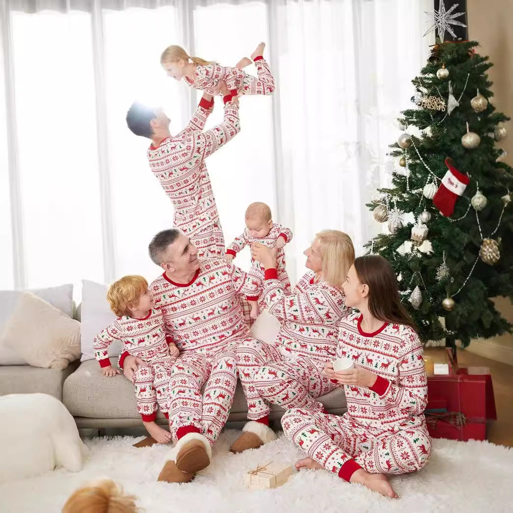 Christmas Pajama Set for the Family, Festive Print
