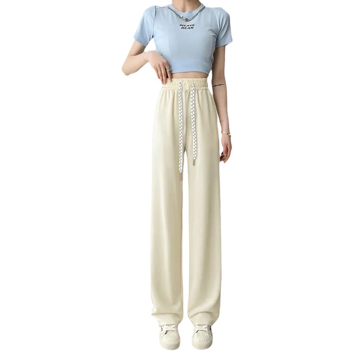 Kord-wide trousers with high waistband