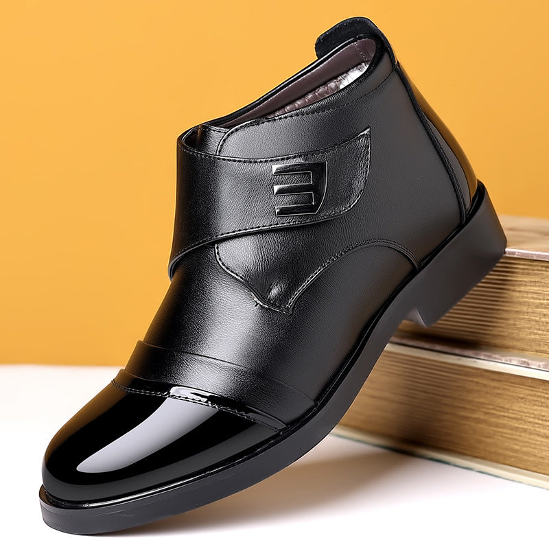 Padded men's winter boots, PU upper material