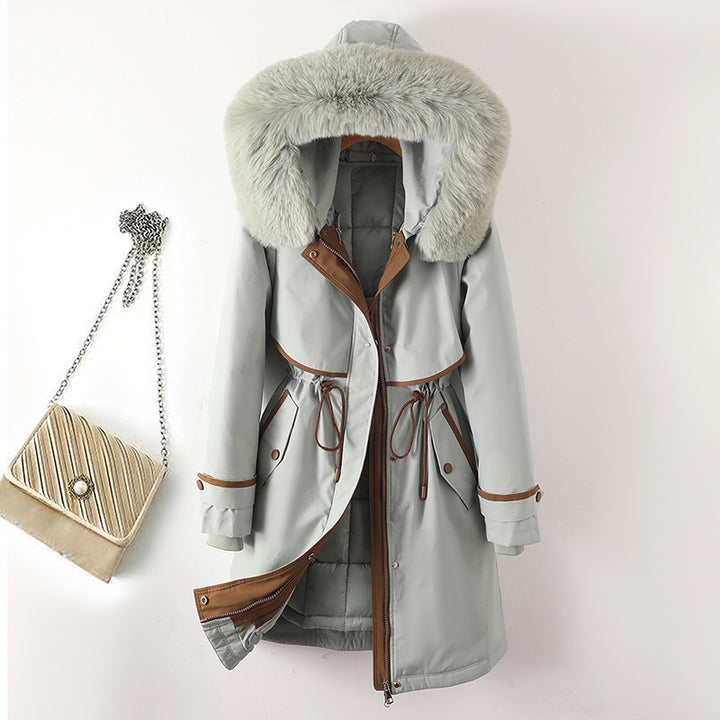 Women's parka, mid-length, with removable inner lining