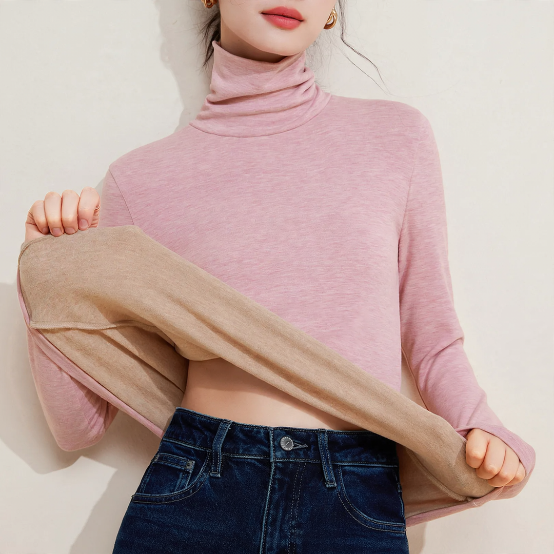 Women's Thermal Undershirt with Stand-up Collar