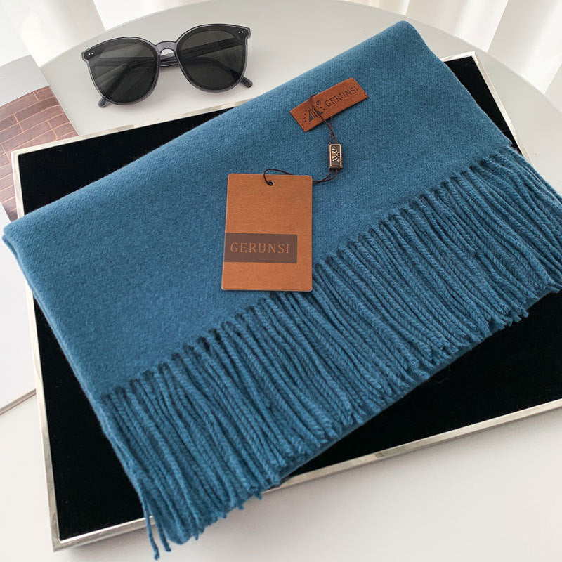 Solid color scarf made of cashmere imitation, 70x200cm