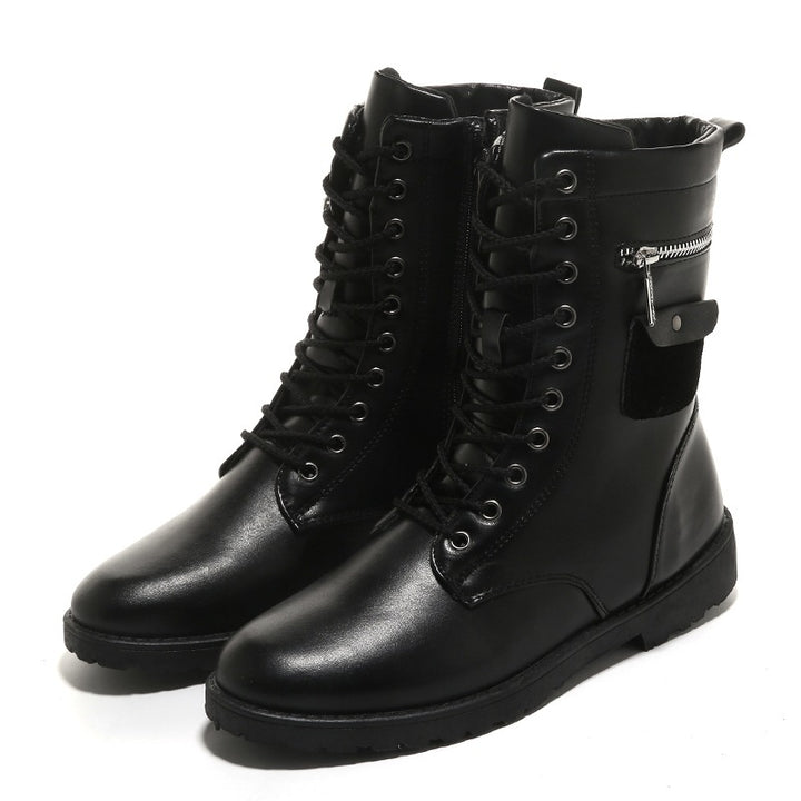 Fashionable men's boots, lined