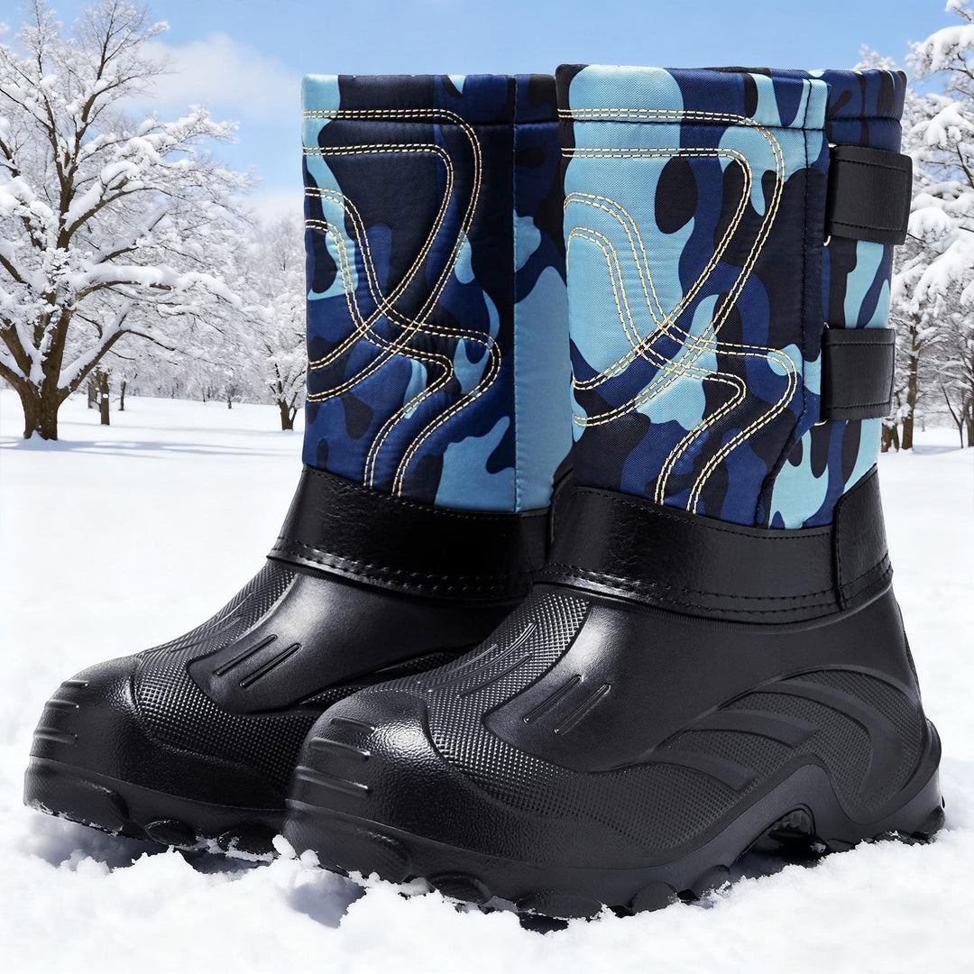 Padded men's winter boots, non-slip