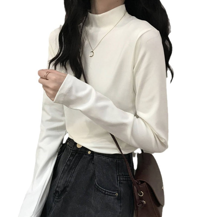 Women’s Long Sleeve Shirt with Stand-up Collar
