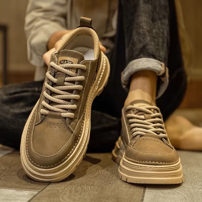 Men's vintage-style ankle boots, PU