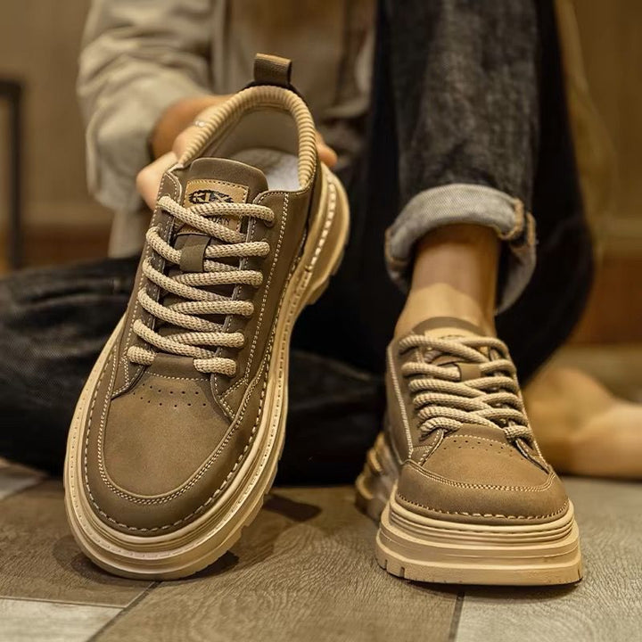 Men's vintage-style ankle boots, PU