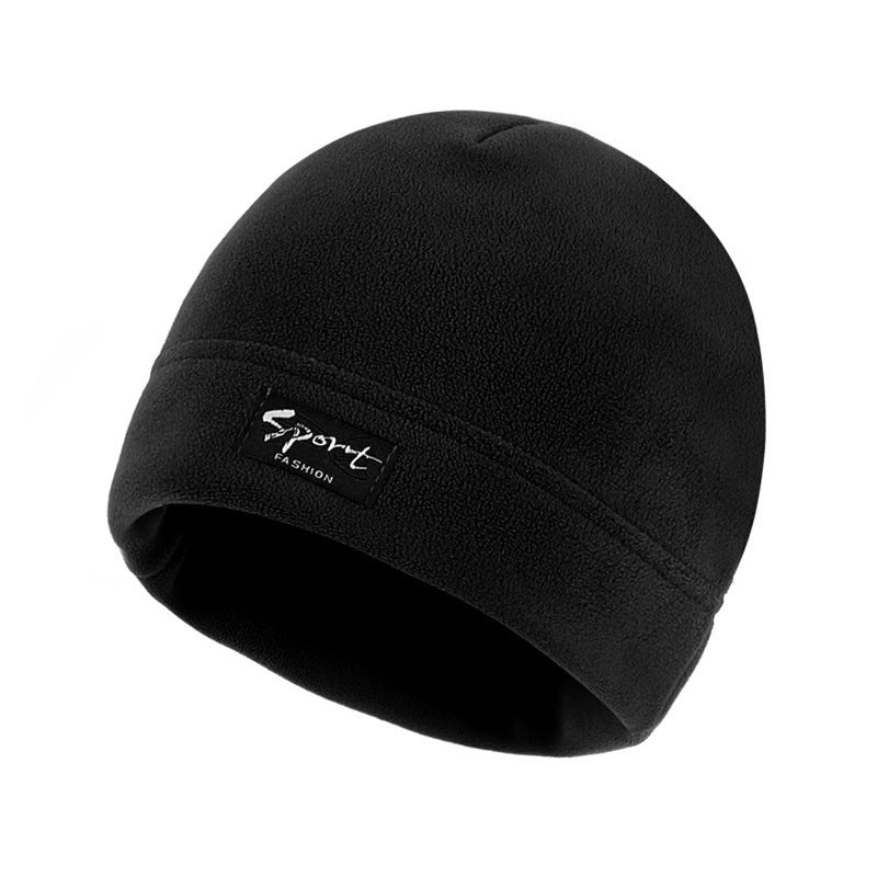 Warm fleece hat with ear protection for winter