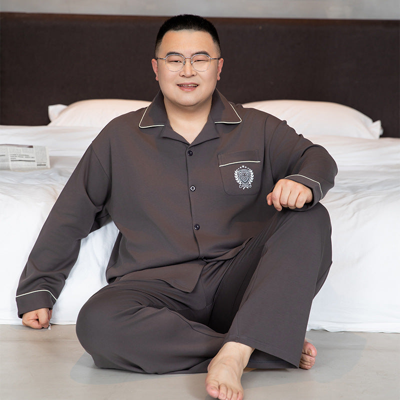 Men's Pajama Set, Cotton, Long Sleeve, Plus Sizes