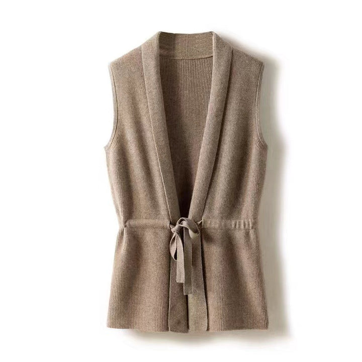 Ladies' wool vest, tailored, knitted