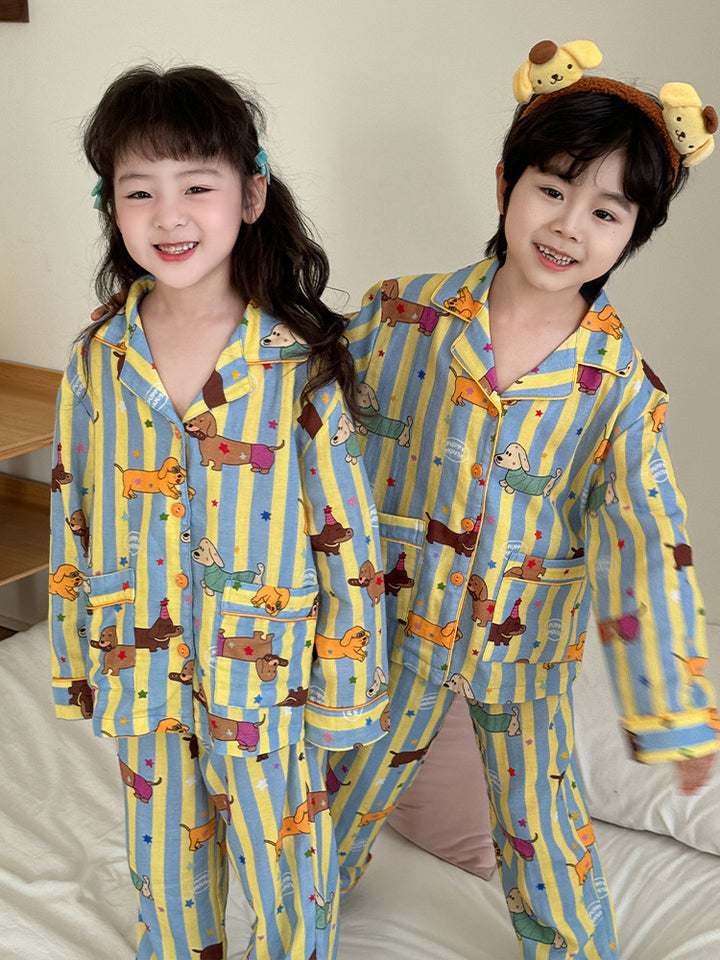 Children's pajamas made of brushed cotton