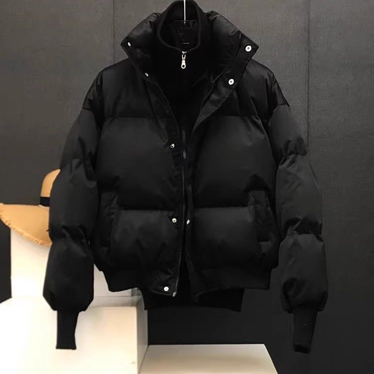 Men's winter jacket, stand-up collar, insulated, short