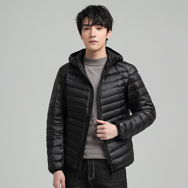 Men's Down Jacket, light, short, with duck down
