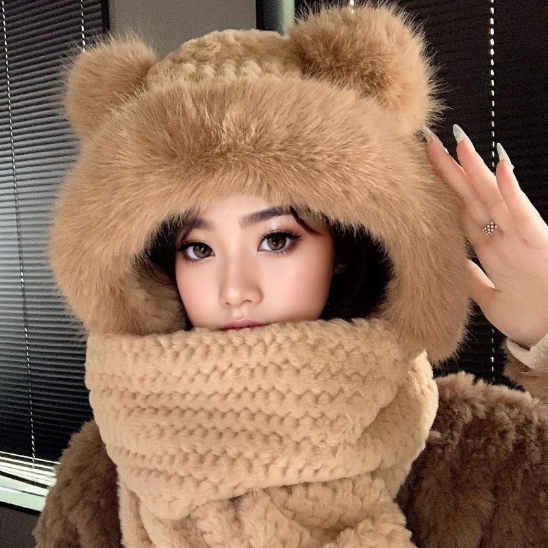 Plush Set: Hat, Scarf and Gloves in One