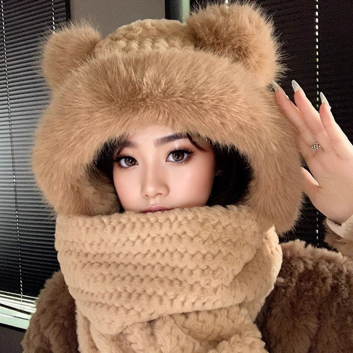 Plush Set: Hat, Scarf and Gloves in One