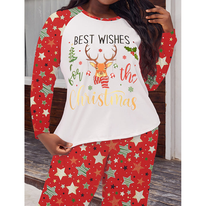 Women's Pajama Set with Long Sleeve, Plus Size