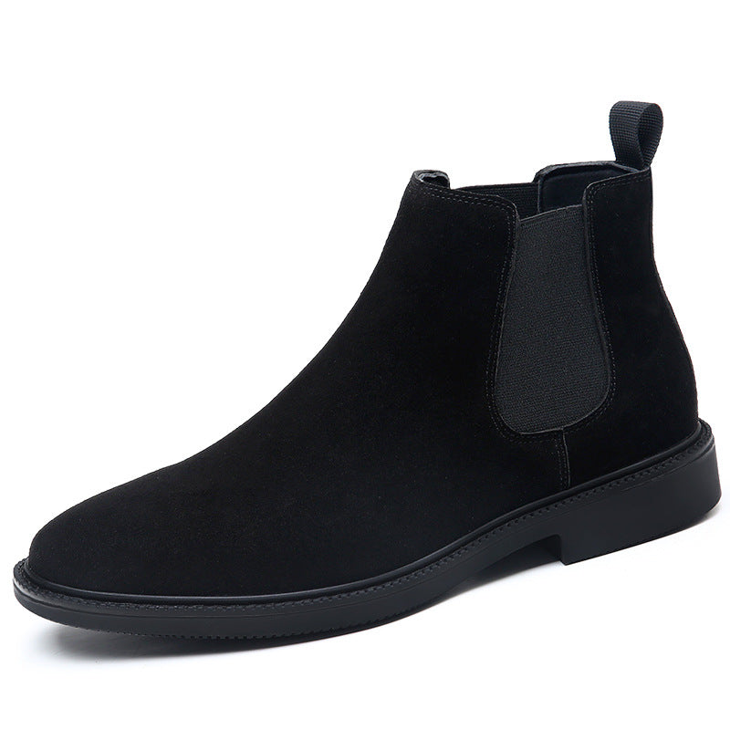 Men's Chelsea boots made of genuine leather, lined