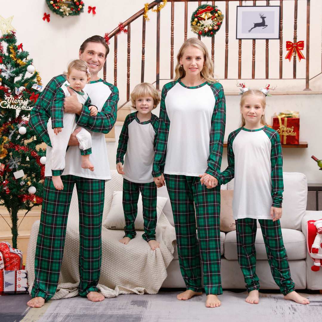 Family Pajama Set with Check Pattern