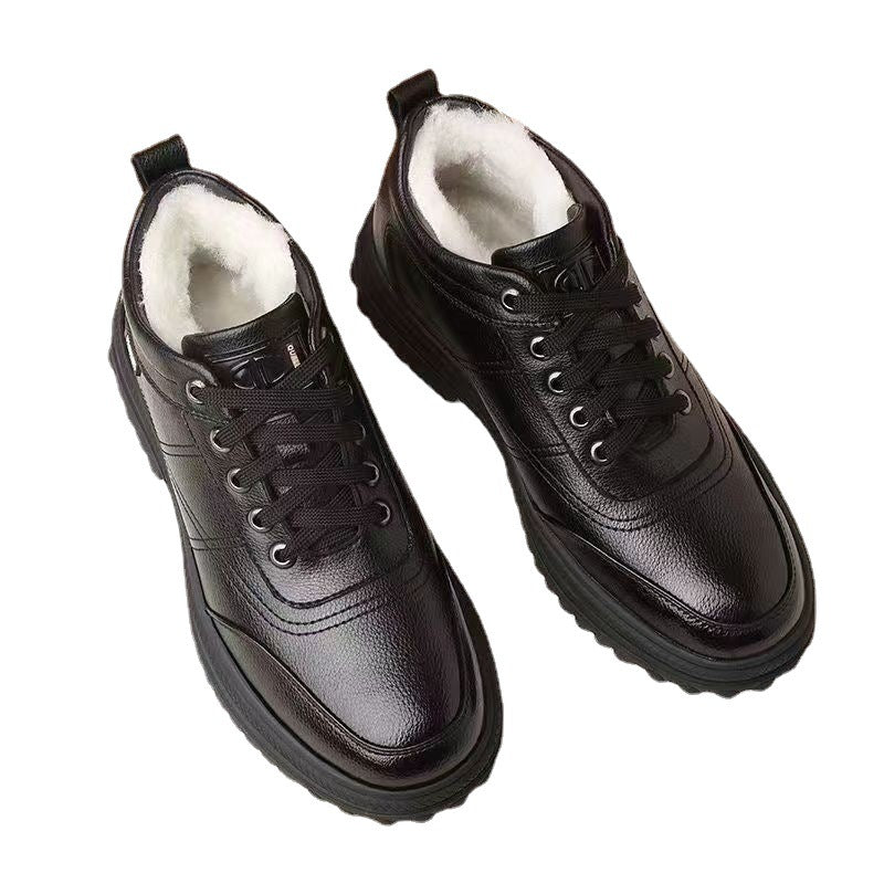 Padded men's winter boots, warm and comfortable