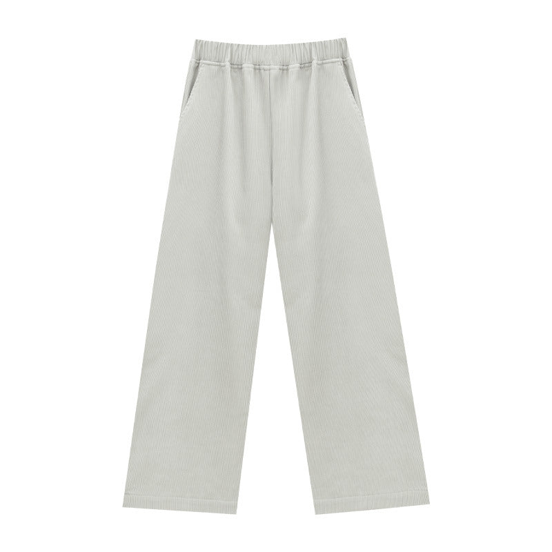 Padded women's corduroy pants with straight leg