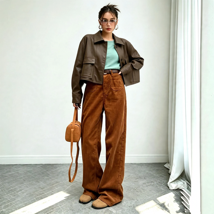 Kord pants with straight cut