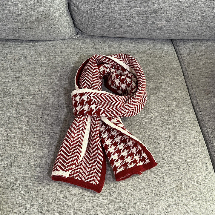 Warmer knitted scarf for women and men