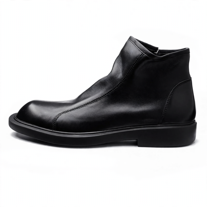 Men's Chelsea boots made of cowhide leather, flat heel