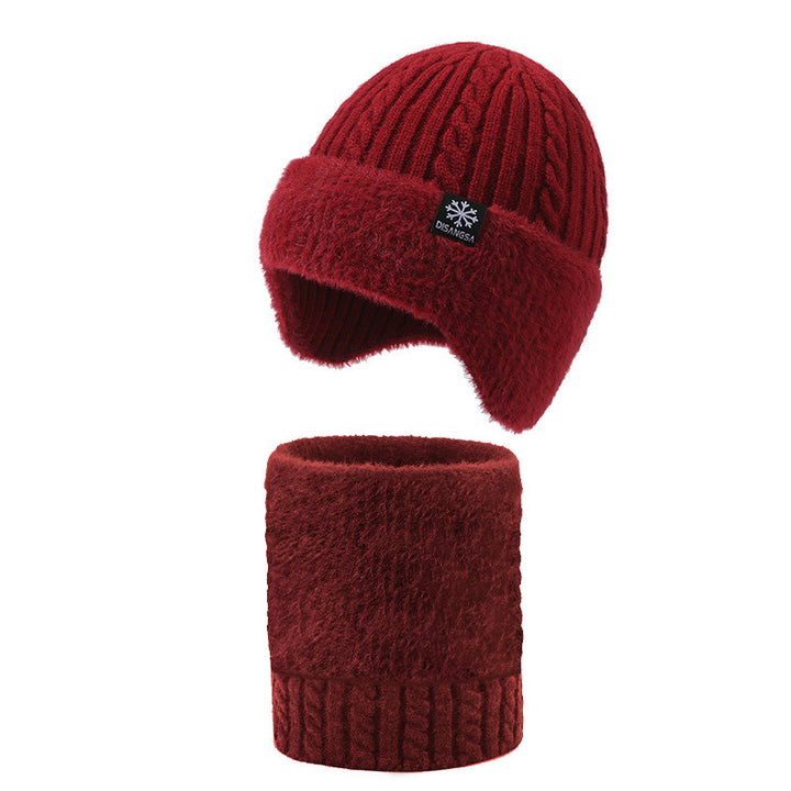 Winter Set: Knitted hat and scarf, lined
