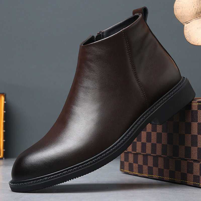 Men's Chelsea Boots, Genuine Leather, Lined, Warm