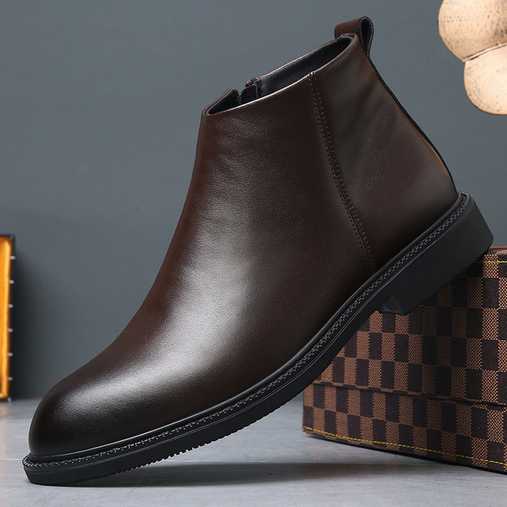 Men's Chelsea Boots, Genuine Leather, Lined, Warm