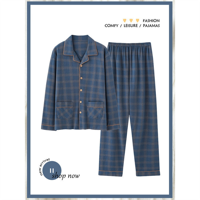Men's Pajama Set made of pure cotton, checked