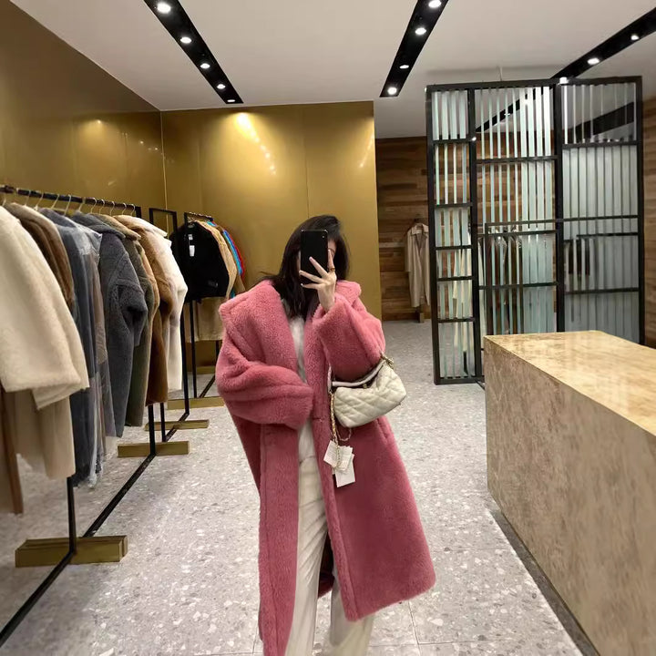 Teddy coat for women, long, different colors