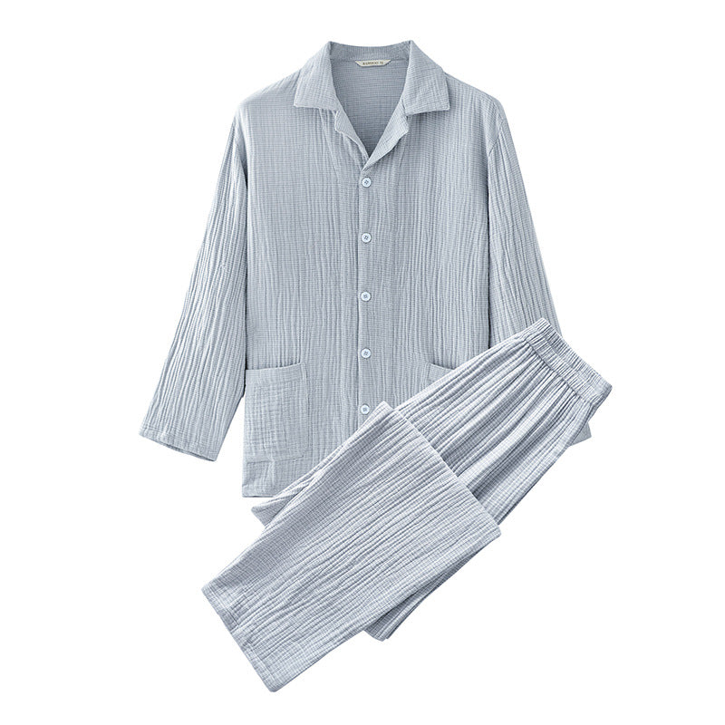 Japanese cotton pajama made of three-layer gauze