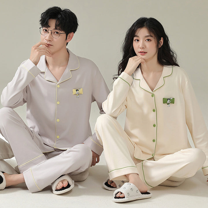 Pair-Pajama-Set, long sleeve, simple design