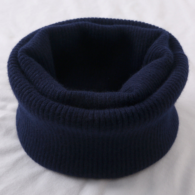 Knitted tube scarf, lined, for men and women