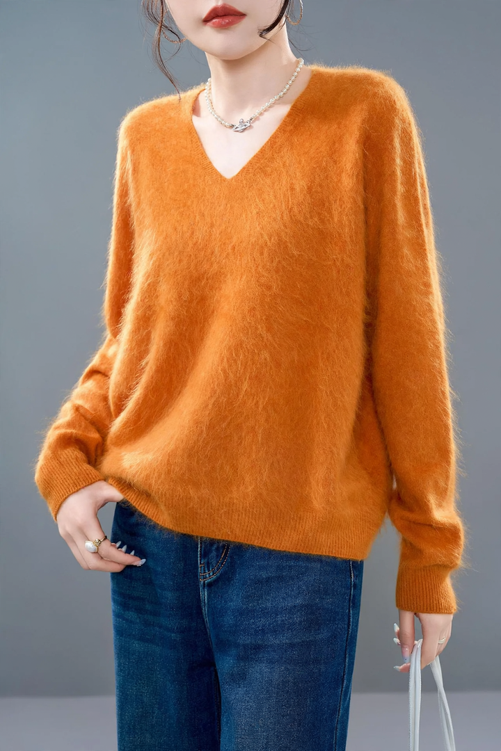 Women's cashmere sweater, brushed