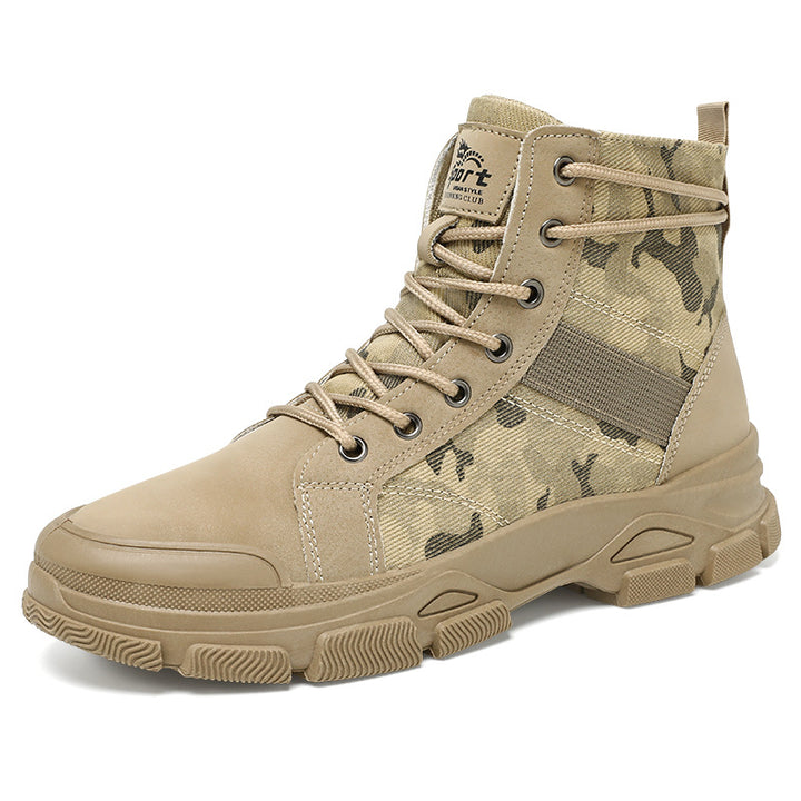 Men's Work Boots, Camouflage, Slip-resistant, Durable