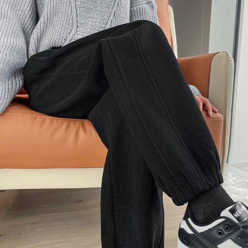Ladies corduroy trousers, padded, casual fit