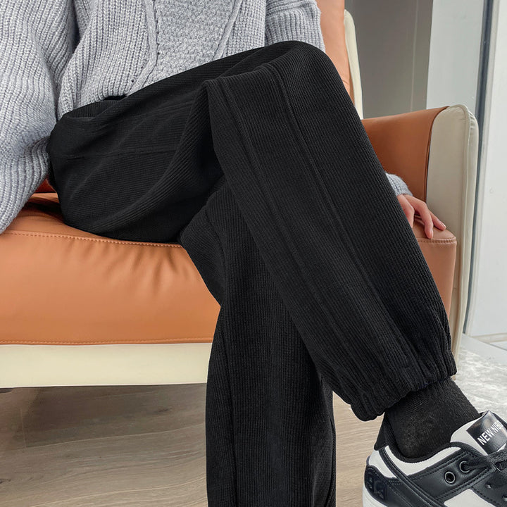 Ladies corduroy trousers, padded, casual fit