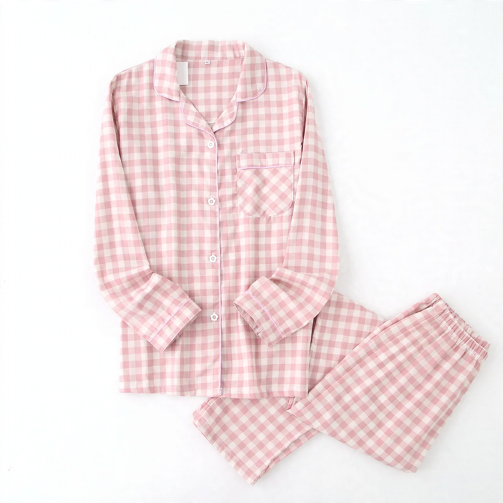 Pair Pajama Set made of double-layer cotton muslin